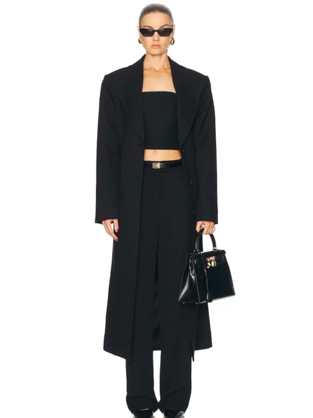 NWT Eaves Dor Classic Suiting Coat In Black Size S